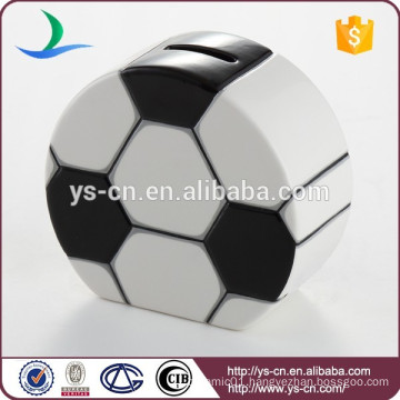 Cute money box ceramic Football for gifts